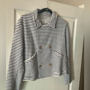 Frank & Eileen Striped Mini Belfast Jacket